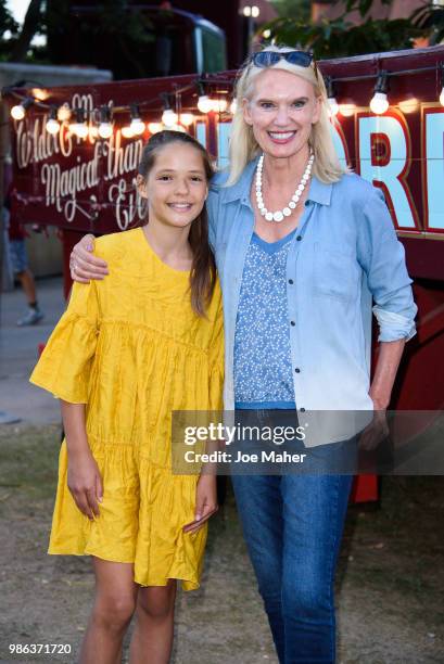 Anneka Rice attends Giffords Circus 'My Beautiful Circus' UK Premiere at Chiswick House & Gardens on June 28, 2018 in London, England.