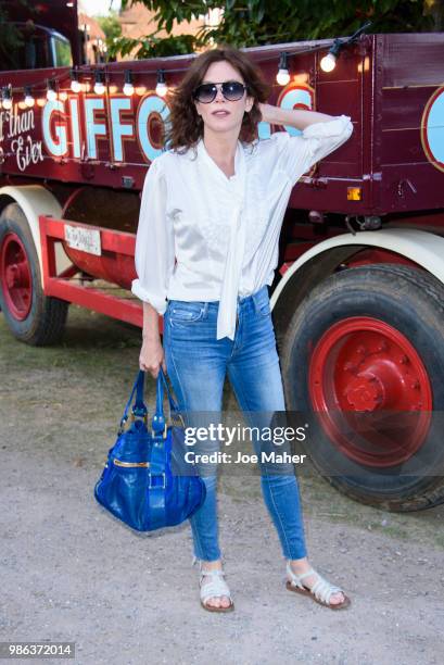 Anna Friel attends Giffords Circus 'My Beautiful Circus' UK Premiere at Chiswick House & Gardens on June 28, 2018 in London, England.