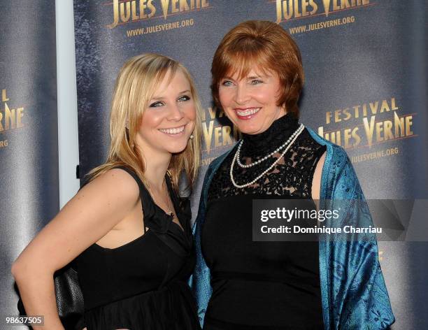 Chelsea and Marylou Hamill pose as they attend a Tribute to Star Wars V during the 18th Adventure Film Festival at Le Grand Rex on April 23, 2010 in...
