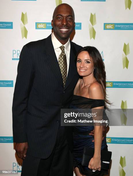 Sports personality John Salley and actress Catt Sadler attend the 14th Annual PRISM Awards at the Beverly Hills Hotel on April 22, 2010 in Beverly...