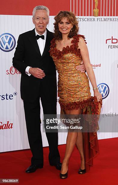Actress Maren Gilzer and Egon Freiheit attend the German film award at Friedrichstadtpalast on April 23, 2010 in Berlin, Germany.