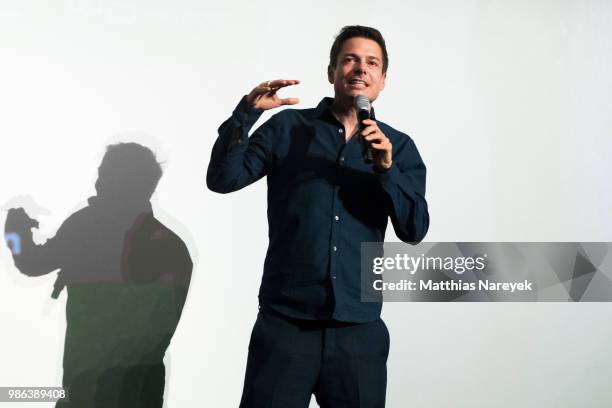 Director Marco Petry attends the 'Meine teuflisch gute Freundin' Premiere at Cinemaxx on June 28, 2018 in Berlin, Germany.