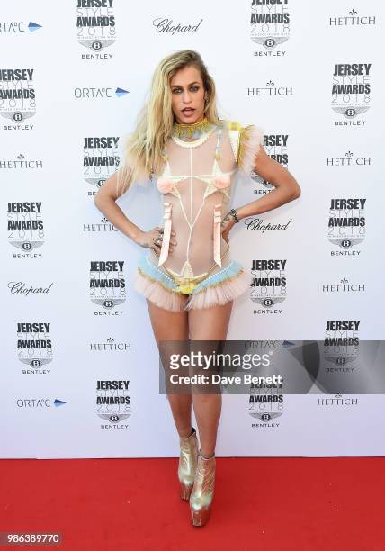 Alice Dellal attends the 2nd annual Jersey Style Awards in association with Bentley Motors, Chopard and Ortac Aviation to celebrate the best of art,...