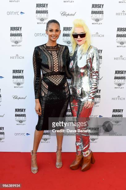 Alesha Dixon and Pam Hogg attend the 2nd annual Jersey Style Awards in association with Bentley Motors, Chopard and Ortac Aviation to celebrate the...