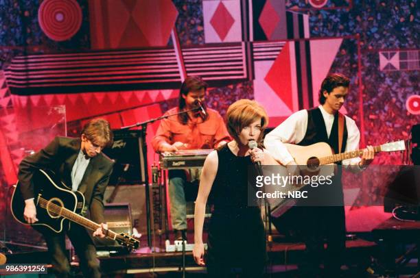 Episode 834 -- Pictured: Musical guest Martina McBride performs on December 27, 1995 --