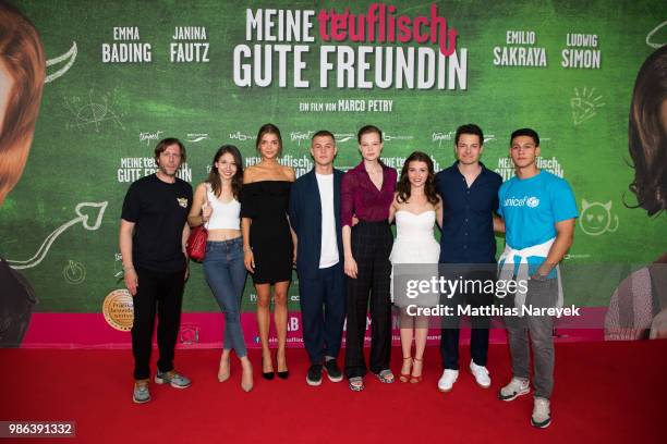 Oliver Korittke, Amina Merai, Matilda Maerz, Ludwig Simon, Emma Bading, Janina Fautz, director Marco Petry and Emilio Sakraya , Christian Berg of...