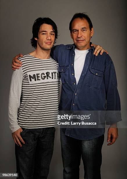 Actor Igor Cotrim and director Marcelo Laffitte attend the Tribeca Film Festival 2010 portrait studio at the FilmMaker Industry Press Center on April...