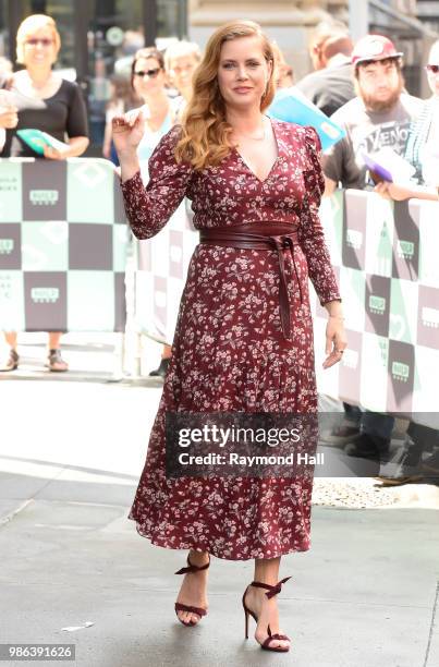 Actress Amy Adams is seen outside aol live in soho on June 28, 2018 in New York City.