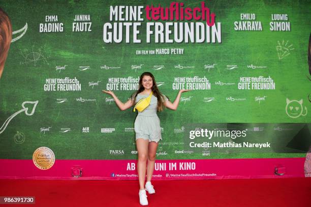 Faye Montana attend the 'Meine teuflisch gute Freundin' Premiere at Cinemaxx on June 28, 2018 in Berlin, Germany.