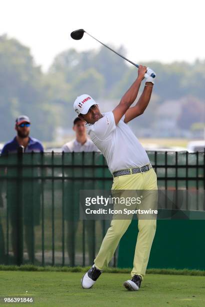 Anirban Lahiri of India during the Final Round of the Travelers Championship on June 24, 2018 at TPC River Highlands in Cromwell, Connecticut.