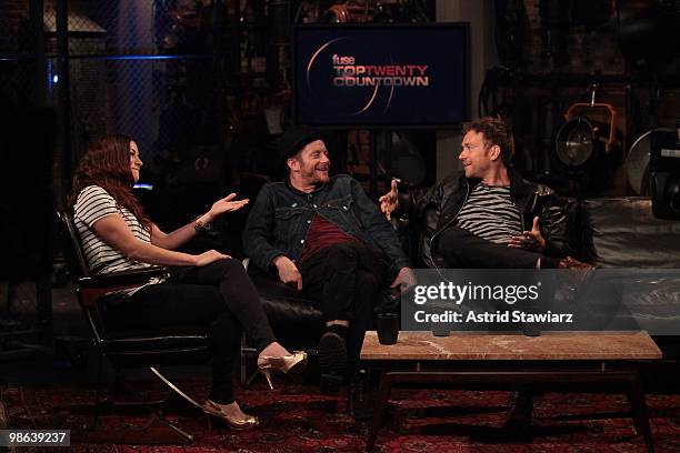 Allison Hagendorf interviews Jamie Hewlett and Damon Albarn of Gorillaz at fuse Studios on April 22, 2010 in New York City.