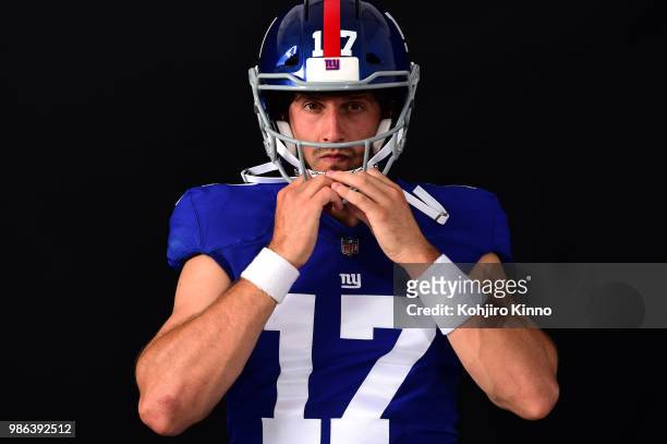Rookie Premiere: Closeup portrait of New York Giants QB Kyle Lauletta posing during photo shoot at California Lutheran University. Thousand Oaks, CA...