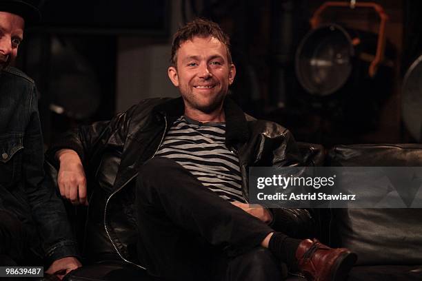 Damon Albarn of Gorillaz visits fuse Studios on April 22, 2010 in New York City.