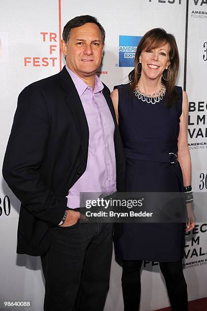 Tribeca Film Festival co-founders Craig Hatkoff and Jane Rosenthal attend "Straight Outta L.A." presented by ESPN Gala during the 2010 Tribeca Film...
