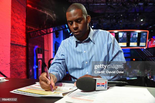 Larry Ridley during the game between Jazz Gaming and Celtics Crossover Gaming on June 22, 2018 at the NBA 2K League Studio Powered by Intel in Long...