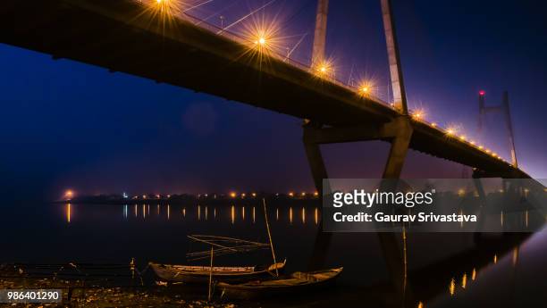new yamuna bridge allahabad - allahabad city stockfoto's en -beelden