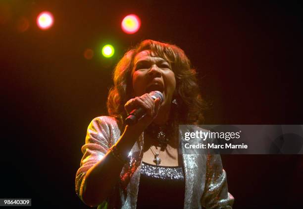 Candi Staton performs at HMV Picture House on April 23, 2010 in Edinburgh, Scotland.