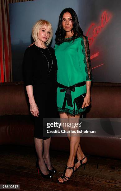 Actresses Ellen Barkin and Famke Janssen attend the after party for the premiere of "The Chameleon" during The 2010 Tribeca Film Festival at 1 Oak on...