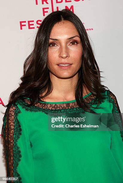 Actress Famke Janssen attends the after party for the premiere of "The Chameleon" during The 2010 Tribeca Film Festival at 1 Oak on April 23, 2010 in...