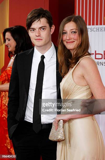 Actor Sam Riley and wife Alexandra Maria Lara attend the German film award at Friedrichstadtpalast on April 23, 2010 in Berlin, Germany.