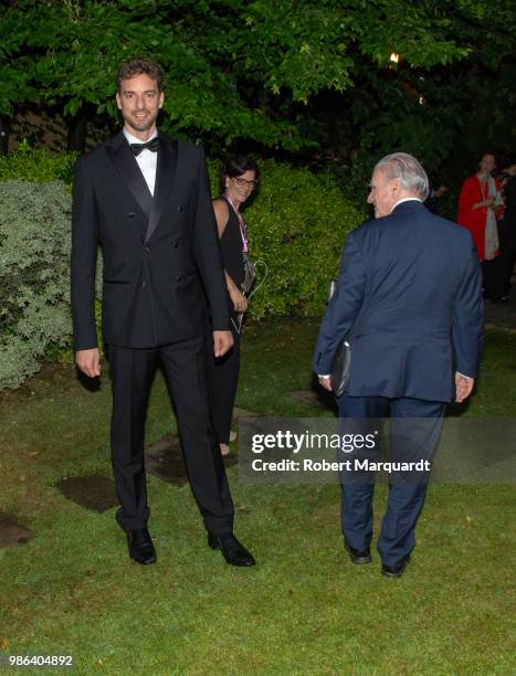 Pau Gasol seen attending the Premios Fundacion Princesa de Girona on June 28, 2018 in Girona, Spain.