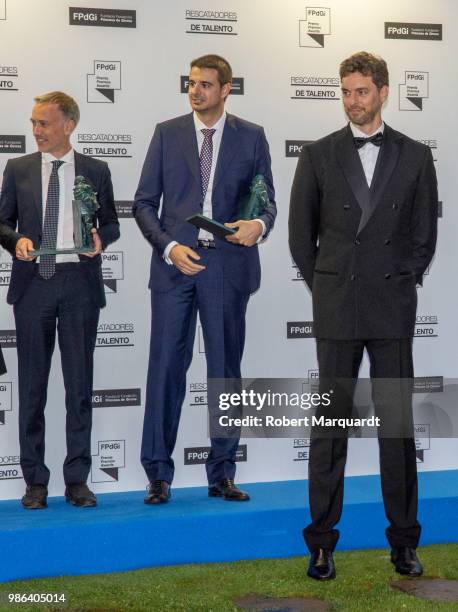 Pau Gasol poses during a photocall for the Fundacion Princesa de Girona on June 28, 2018 in Girona, Spain.