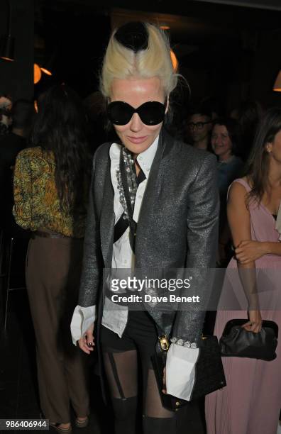 Daphne Guinness attends London dinner to celebrate the Persol SS/18 Good Point, Well Made Live Series hosted by Jefferson Hack and Brandon Flynn at...