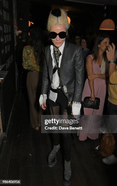 Daphne Guinness attends London dinner to celebrate the Persol SS/18 Good Point, Well Made Live Series hosted by Jefferson Hack and Brandon Flynn at...