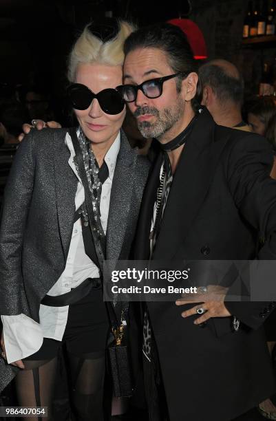 Daphne Guinness and Malcolm Doherty attend London dinner to celebrate the Persol SS/18 Good Point, Well Made Live Series hosted by Jefferson Hack and...