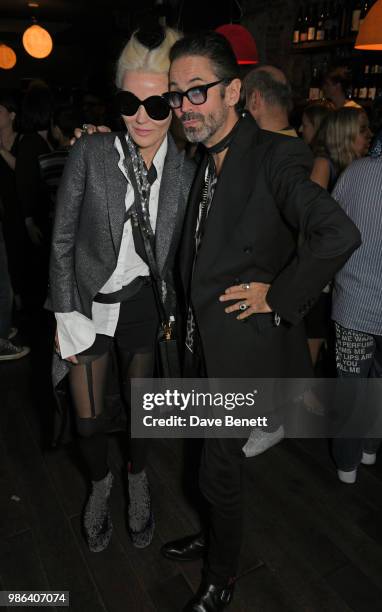 Daphne Guinness and Malcolm Doherty attend London dinner to celebrate the Persol SS/18 Good Point, Well Made Live Series hosted by Jefferson Hack and...