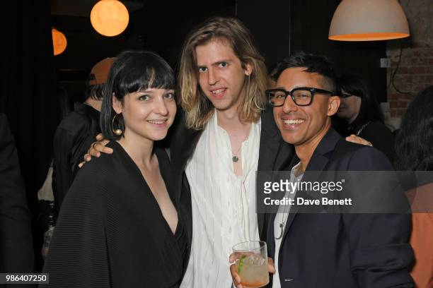 Olivia Singer, Bunny Kinney and Vikram Alexei Kansara attend London dinner to celebrate the Persol SS/18 Good Point, Well Made Live Series hosted by...