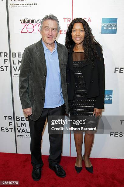 Tribeca Film Festival co-founder, Robert De Niro and wife Grace Hightower attend the premiere of "Nice Guy Johnny" during The 2010 Tribeca Film...