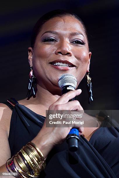 Queen Latifah performs at Fight For Children's School Night 2010 fundraiser at the Ronald Reagan Building on April 23, 2010 in Washington, DC.