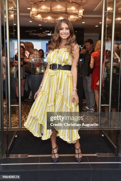 Cathy Hummels attends the Thomas Sabo AW18 collection launch at their Flagship store on Neuer Wall Street on June 28, 2018 in Hamburg, Hamburg.