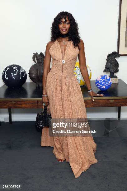 Naomi Campbell attends the Chancellor's Circle Reception and Dinner at Royal College of Art on June 28, 2018 in London, England.