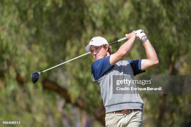 Austin Smotherman of the U.S tee off on the 12th hole the final round of the PGA TOUR Latinoamerica 59º Abierto Mexicano de Golf at Club Campestre...