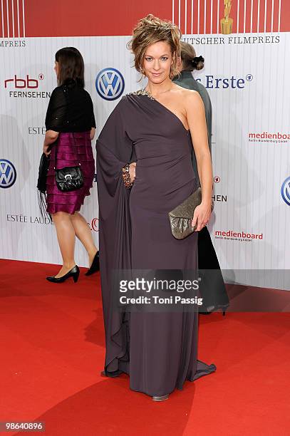 Actress Lisa Martinek attends the 'German film award 2010' at Friedrichstadtpalast on April 23, 2010 in Berlin, Germany.