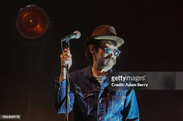 Mark Oliver Everett of Eels performs during a concert by the band at Tempodrom on June 28, 2018 in Berlin, Germany.