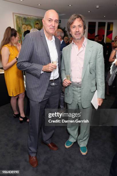 Marc Newson and Roger Guyett attend the Chancellor's Circle Reception and Dinner at Royal College of Art on June 28, 2018 in London, England.