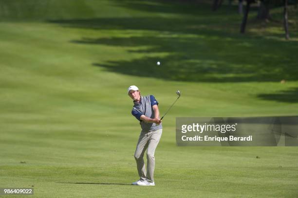 Austin Smotherman of the United States hits from the 13th fairway during the final round of the PGA TOUR Latinoamerica 59º Abierto Mexicano de Golf...