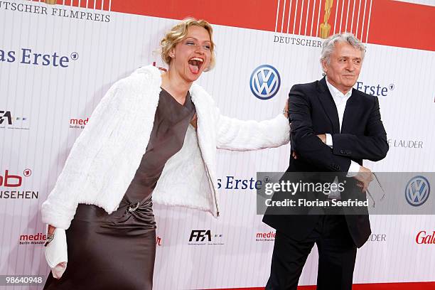 Catherine Flemming and Henry Huebchen attend the German film award at Friedrichstadtpalast on April 23, 2010 in Berlin, Germany.