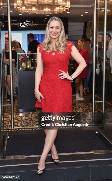 Ruth Moschner attends the Thomas Sabo AW18 collection launch at their Flagship store on Neuer Wall Street on June 28, 2018 in Hamburg, Hamburg.