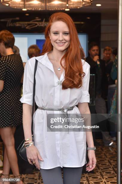 Barbara Meier attends the Thomas Sabo AW18 collection launch at their Flagship store on Neuer Wall Street on June 28, 2018 in Hamburg, Hamburg.