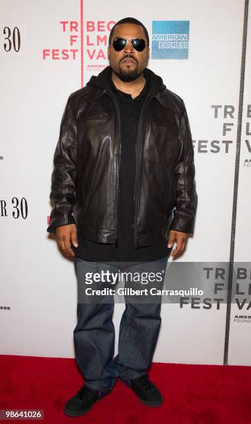 Director Ice Cube attends the ''Straight Outta L.A.'' premiere at Tribeca Performing Arts Center on April 23, 2010 in New York, New York.