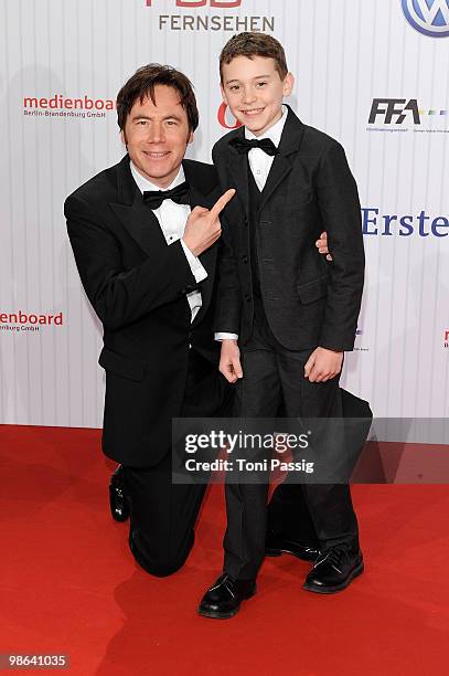 Michael Herbig and Jonas Haemmerle attend the 'German film award 2010' at Friedrichstadtpalast on April 23, 2010 in Berlin, Germany.