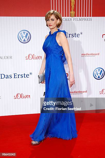 Actress Gesine Cukrowski attends the German film award at Friedrichstadtpalast on April 23, 2010 in Berlin, Germany.