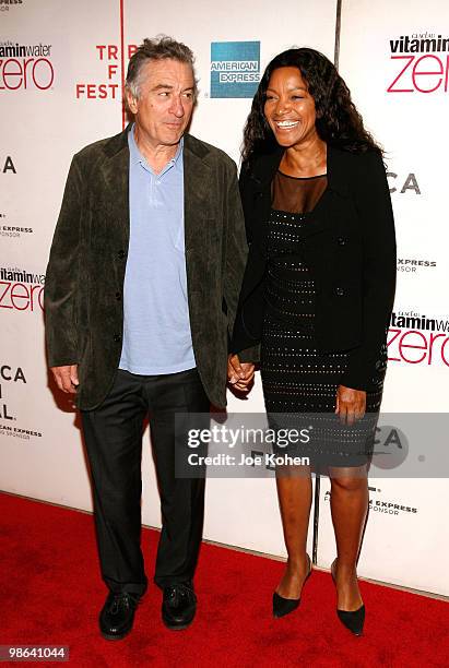 Tribeca Film Festival co-founder, Robert De Niro and wife Grace Hightower attend the premiere of "Nice Guy Johnny" during The 2010 Tribeca Film...