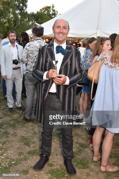 Cal McCrystal attends the press night performance of Giffords Circus "My Beautiful Circus" at Chiswick House & Gardens on June 28, 2018 in London,...