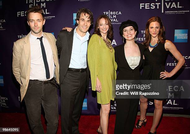 Actors Jesse Pennington, Jeff Pucillo, Katy Selverstone, director Domenica Cameron-Scorsese and Sarah Kate Jackson attend Shorts: "Between The Lines"...