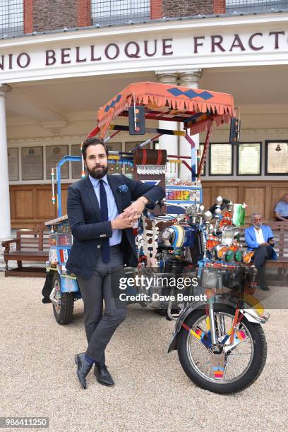 Diego Bivero-Volpe attends the Elephant Family's Concours d'Elephant Judging gala dinner and auction at The Royal Hospital Chelsea on June 28, 2018...